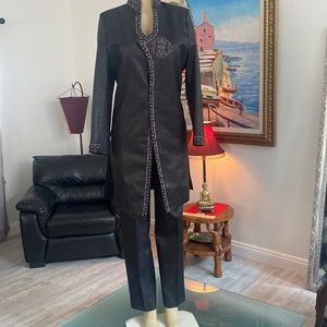 ▪️▪️BLACK ASIAN STYLE BEADED PANTS SUIT▪️▪️